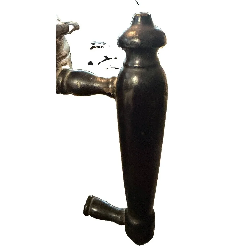 Antique The Rochester Aluminum Coffee Pot Hinged Lid Spout Black Handle